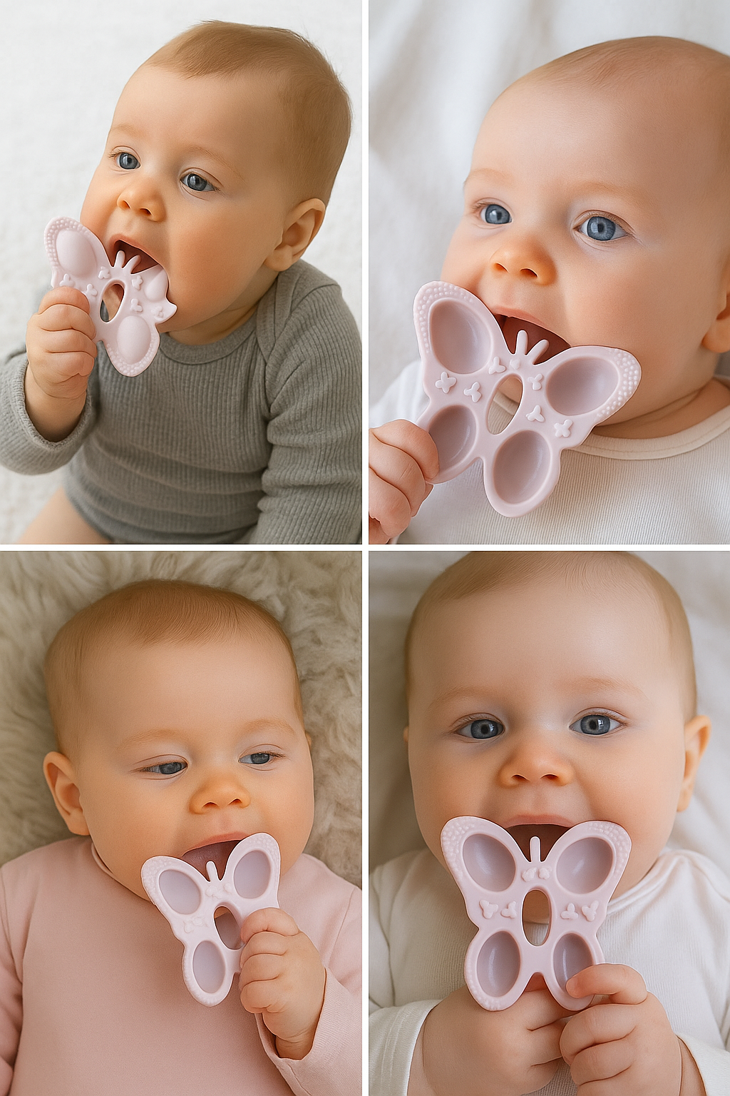 Silicone butterfly teether