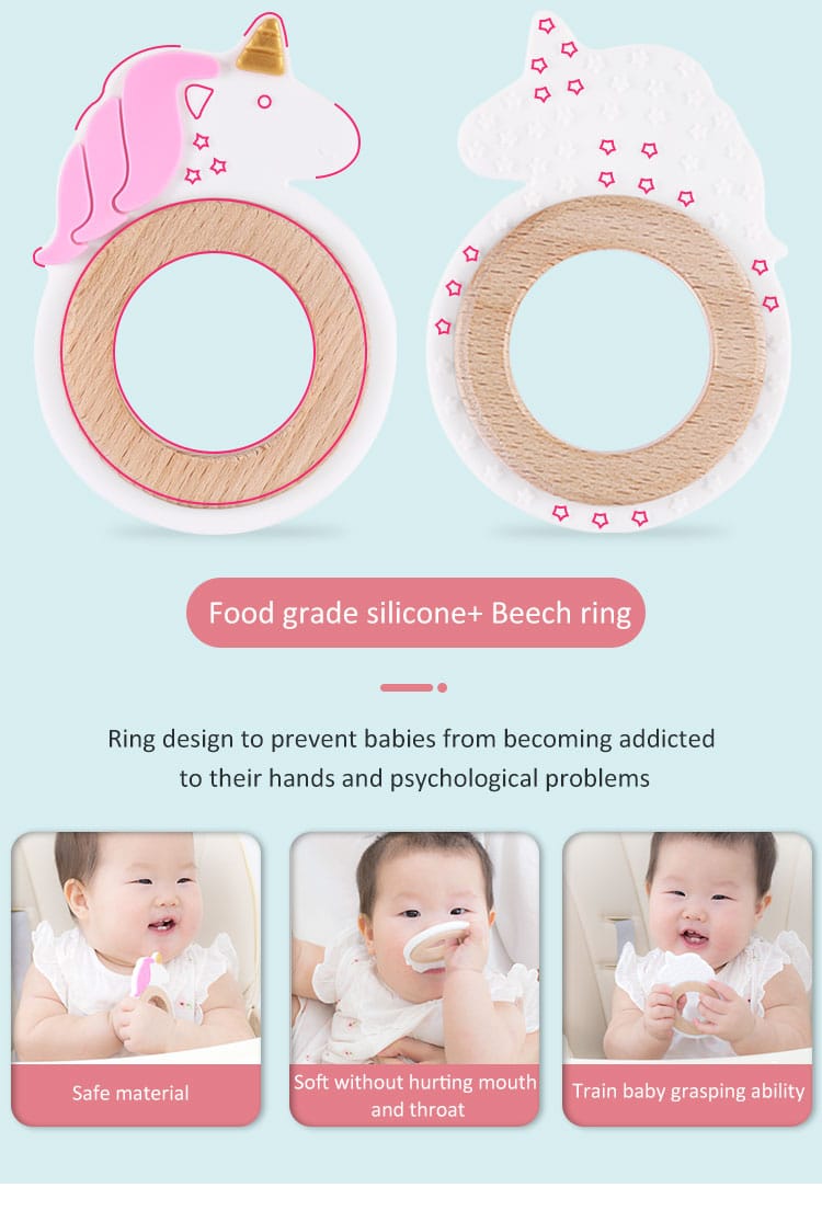 Silicone Wood Teether