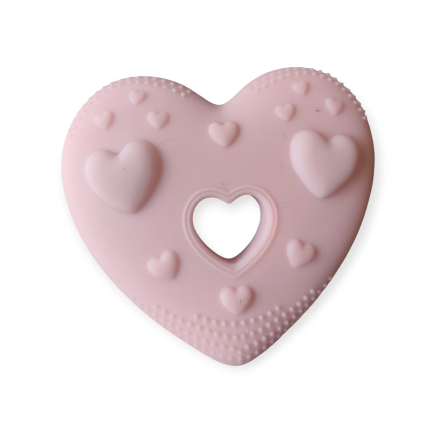 Silicone heart teether