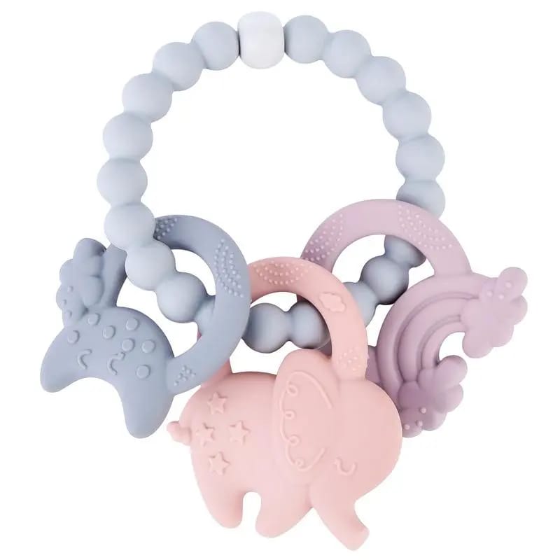Baby Teether Food-Grade Silicone, Elephant Shape