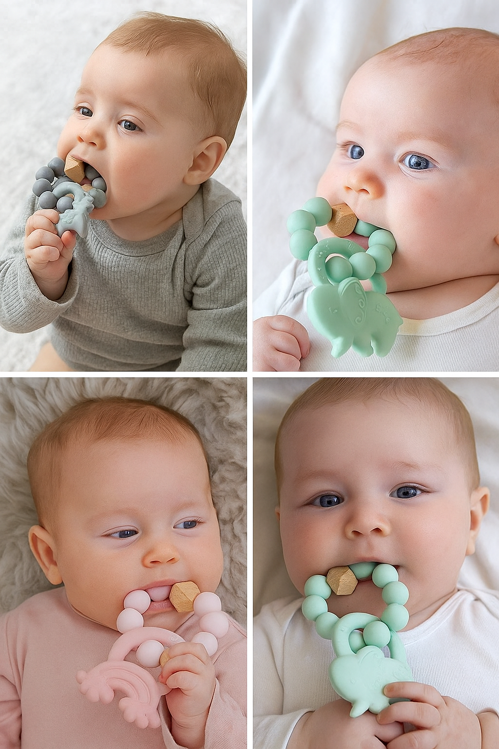 BPA-Free Soft Baby Chew Sensory Silicone Baby Teether