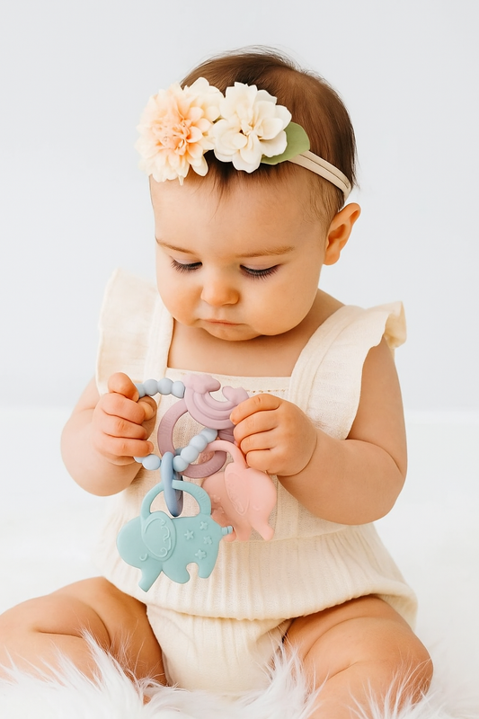 Baby Teether Food-Grade Silicone, Elephant Shape
