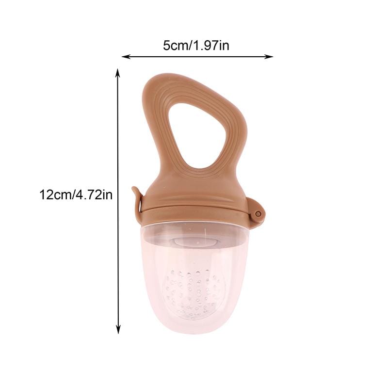 Silicone baby fruit feeder with cover