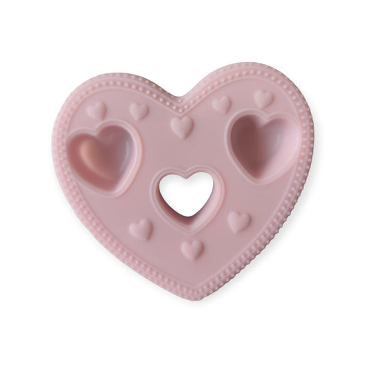 Silicone heart teether